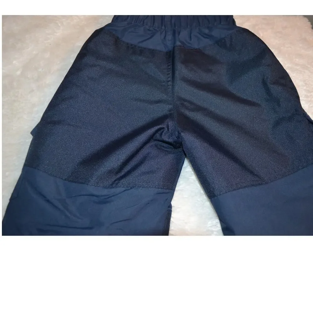 STOIC Kids Full Zip Ski Snowboard Bib Snow Pants Size 6 Navy Blue